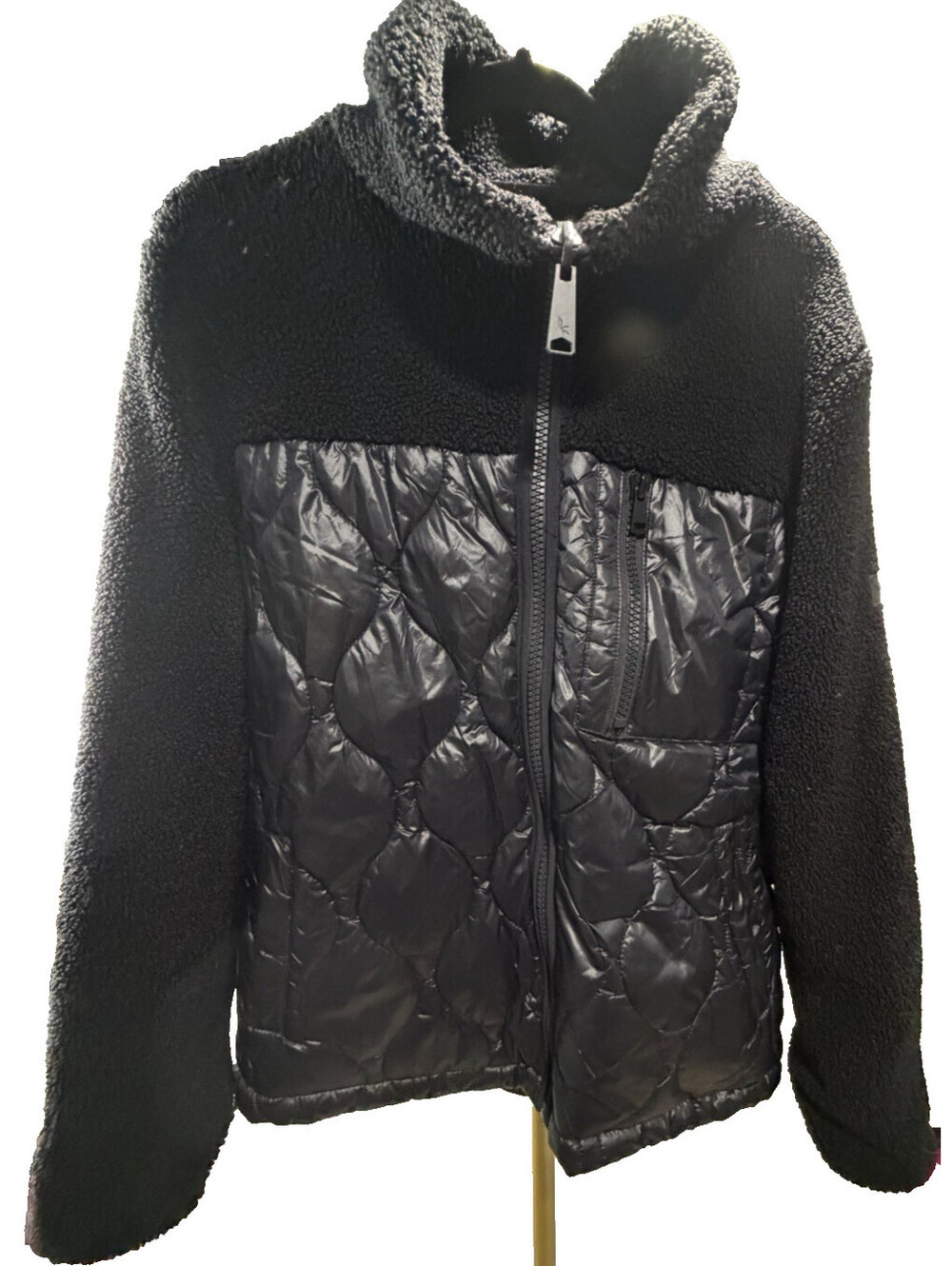 Koolaburra by UGG Sherpa Puffer Jacket Black Women’s Size S Small Cozy Winter